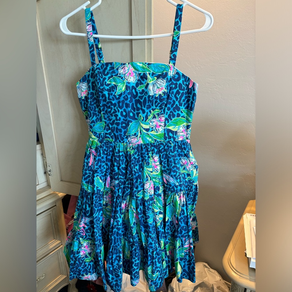 Lilly Pulitzer dress, size 4 -worn once.Beautiful colors and very comfortable.